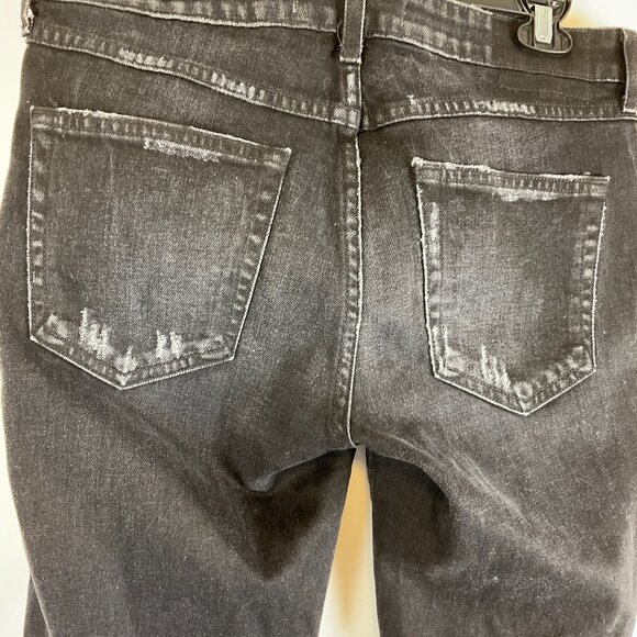 AMO Kate Jeans Mid-Rise Straight Leg 28 Muted Black Ink - Picture 10 of 11